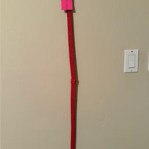 Betsey Johnson reversible Red and leopard Croc-Embossed Belt